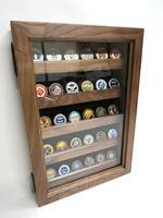 Coin Display w/ glass door (walnut)